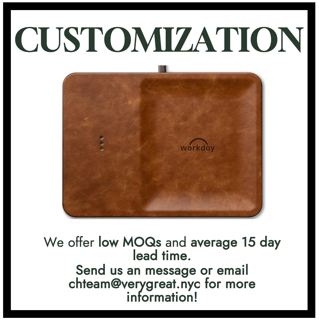 CATCH:3 - Classics Leather Wireless Charger with Valet Tray