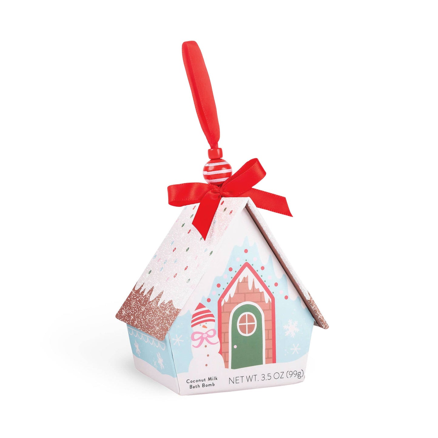 Bath Bomb Christmas Ornament House - Blue