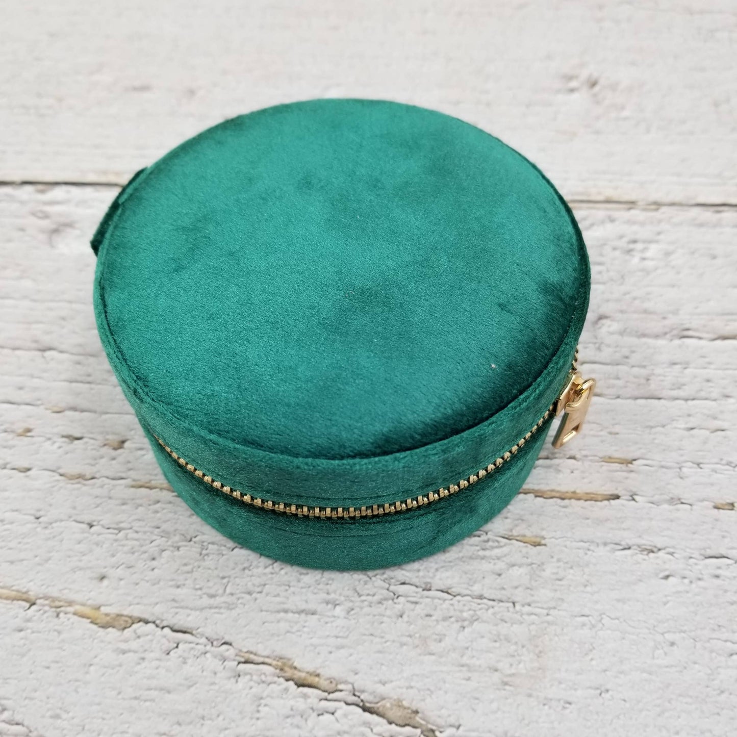 Velvet Jewelry Box Circular Organizer Box