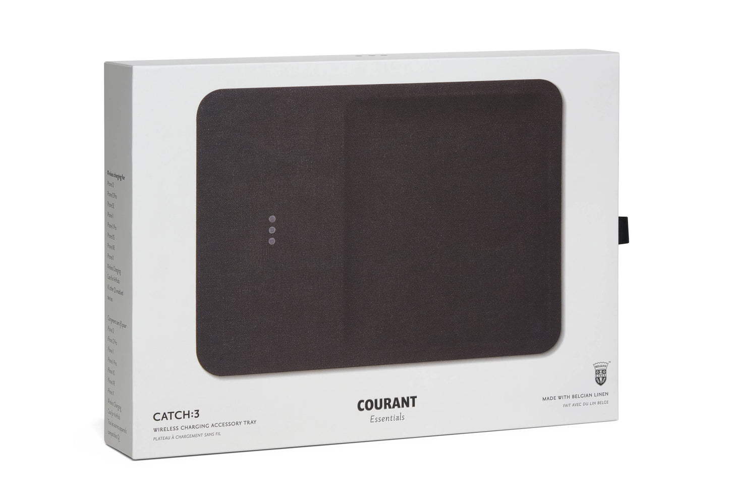 CATCH:3 - Essentials Linen Wireless Charger with Valet Tray