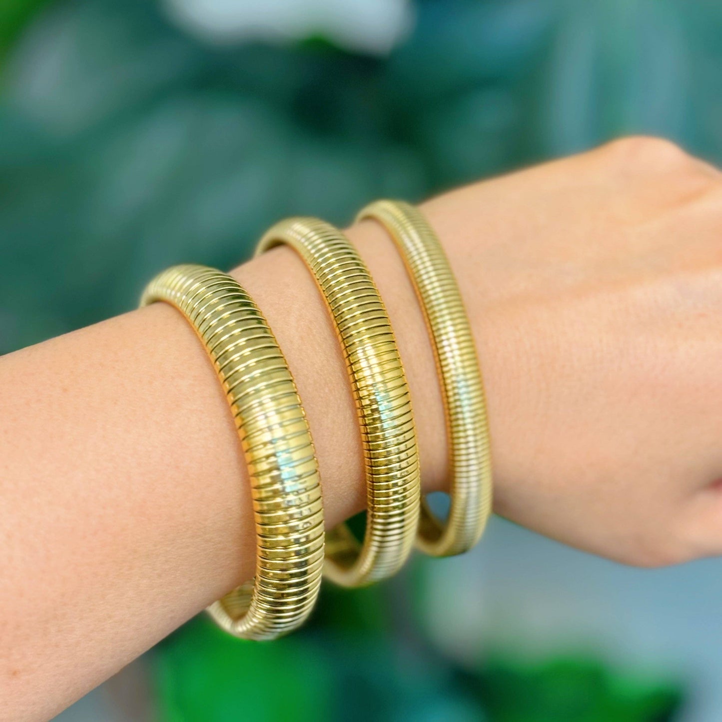 Golden Spring Soft Bangle Bracelet