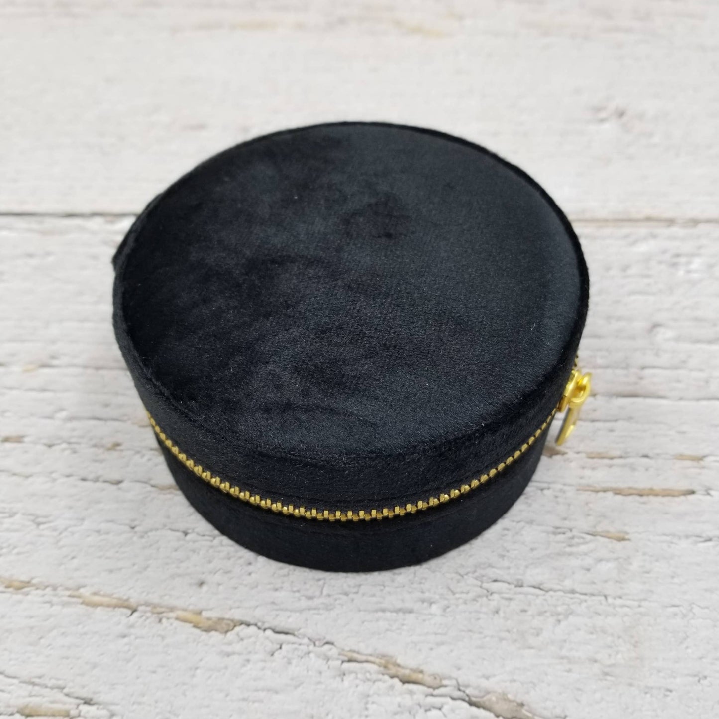 Velvet Jewelry Box Circular Organizer Box