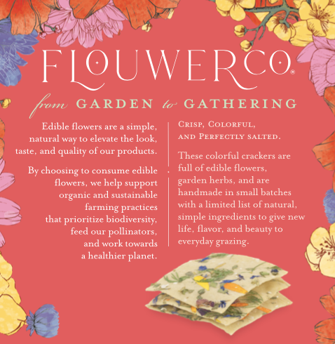 Artisanal Edible Floral Crackers