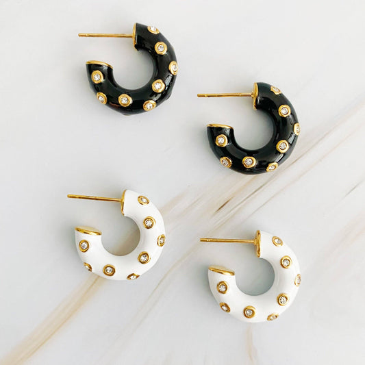 Jeweled Candy Everyday Hoop Earrings