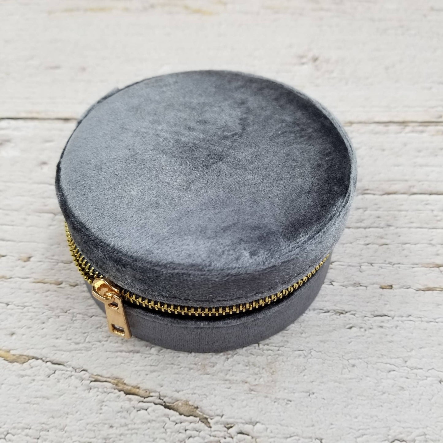 Velvet Jewelry Box Circular Organizer Box