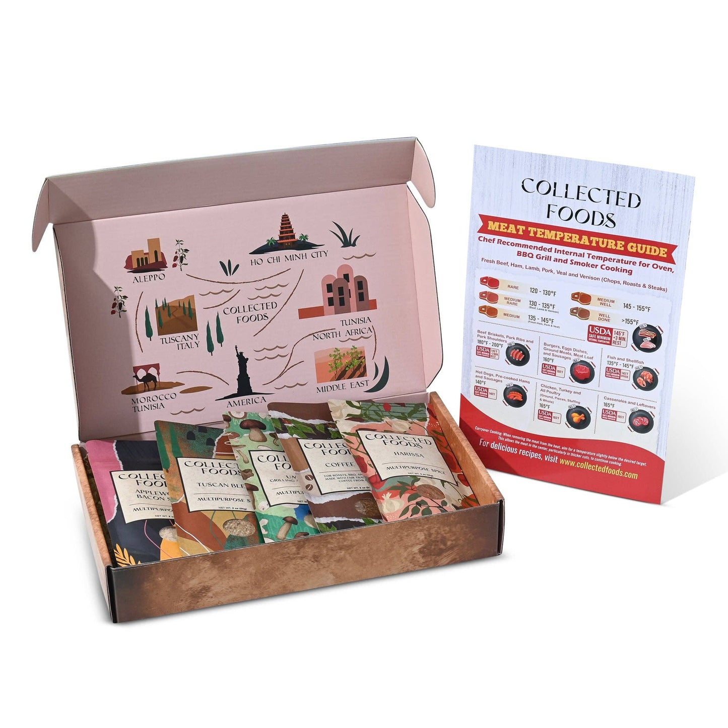 Collected Foods - BBQ Grill Spice Set - Perfect Gift, BBQ, Smoking, Grilling