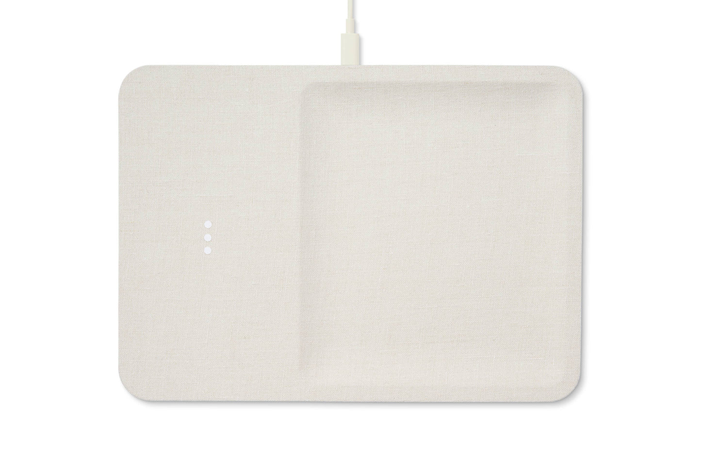 CATCH:3 - Essentials Linen Wireless Charger with Valet Tray